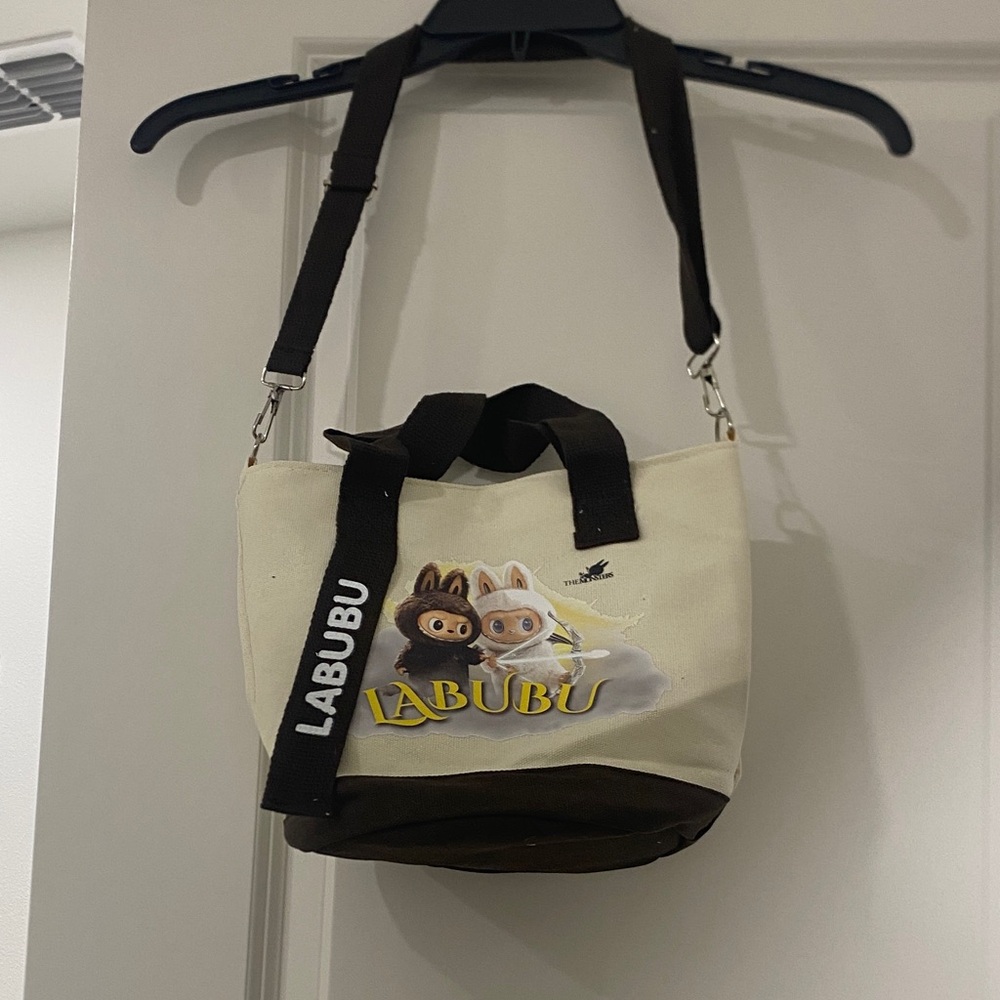 Labubu Cream and Brown Shoulder Bag